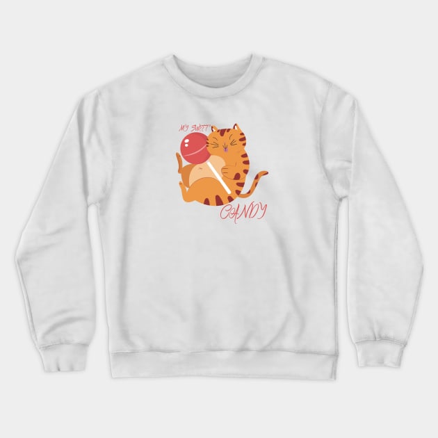 My sweet Candy Crewneck Sweatshirt by CatCoconut-Art